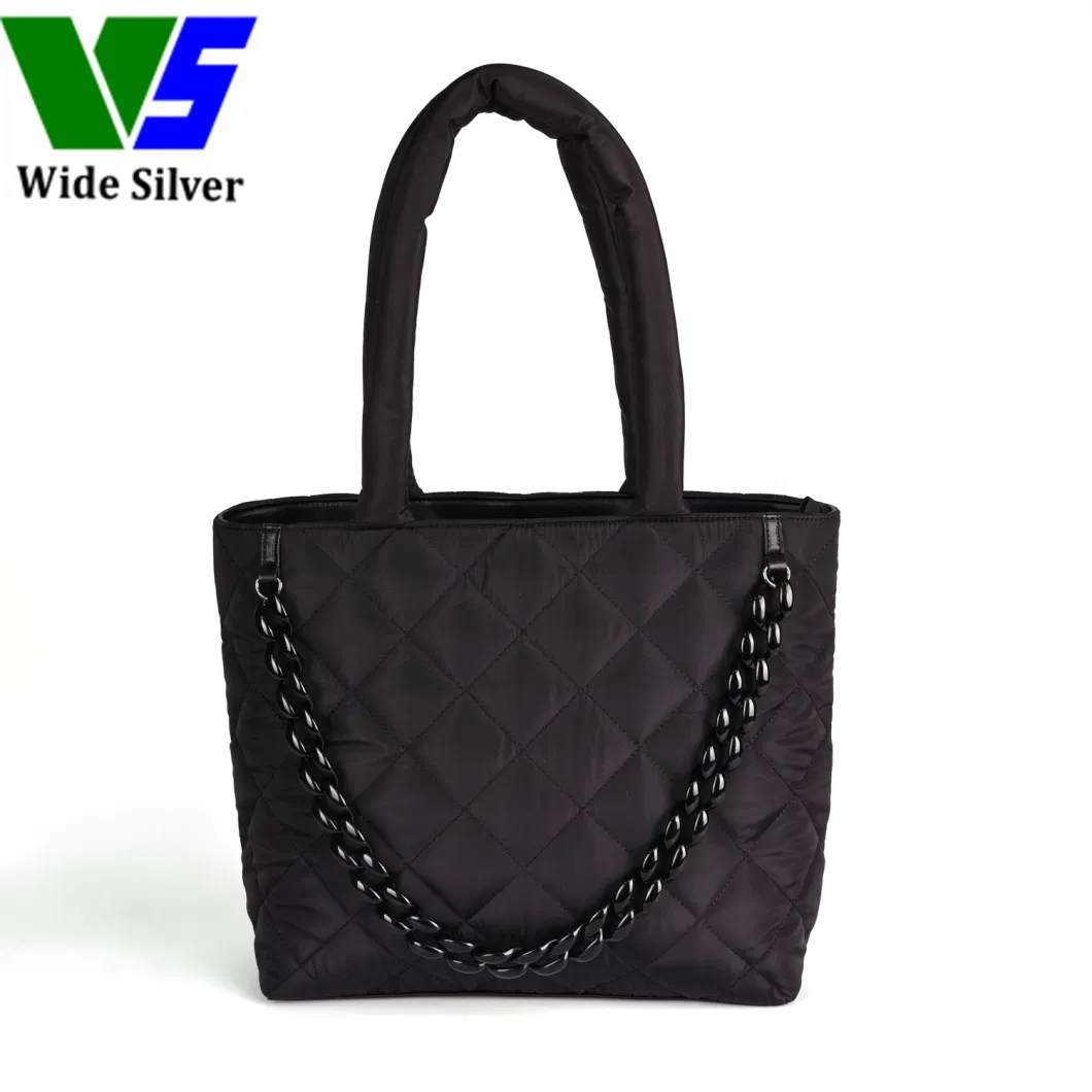 Wide Sliver Wholesale Fashion PU PVC Leather Brand Crossbody Bag for Lady Women