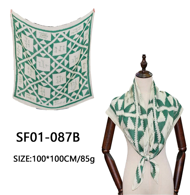 Women Square Neckerchief 2022 Spring Summer Scarves Printting Design Bandana Lady Fashion Head Wrap Scarf for Ladies with Smooth Touch