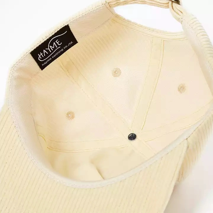 Classic 5 Panel Unstructured Snapback Hat Custom Corduroy Snapback Cap