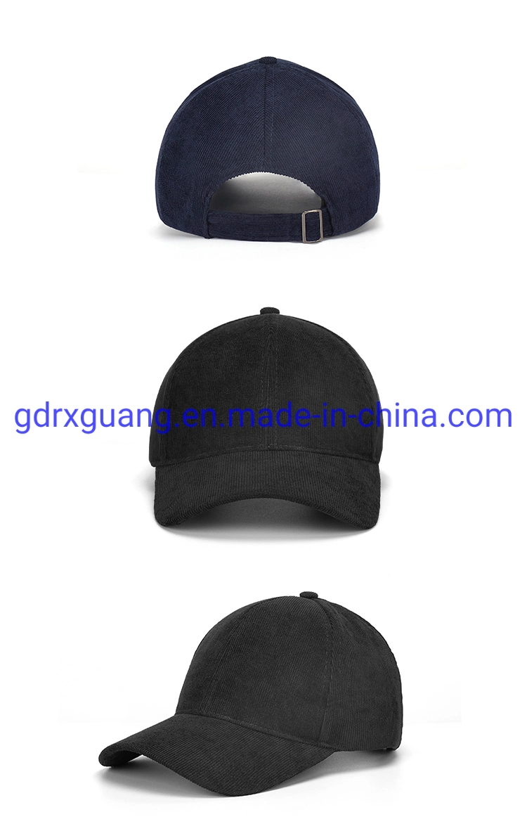 Wholesale Design 6 Panel Blank Baseball Caps Custom Corduroy Hats