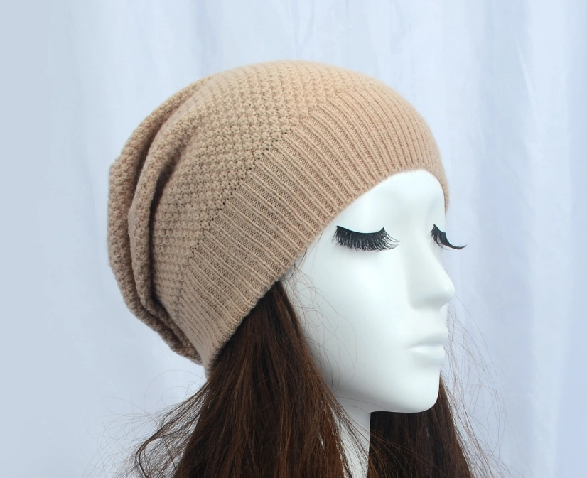Fashionable Warm Plush Winter Beanie Cap Soft Knitted Slouchy Hat