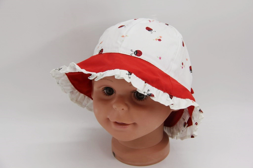 Child Ladybird Bucket Hat Cotton Summer Woven