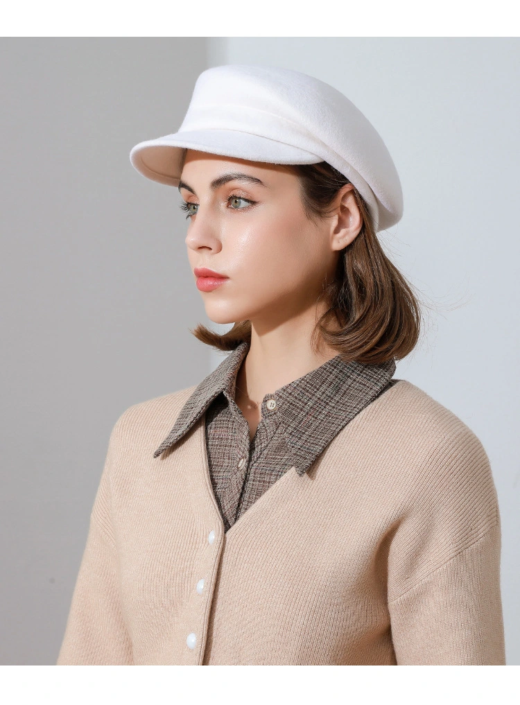 Autumn and Winter Girl Berets Women Fashion Bucket Leisure Hat Casual Wholesale Ins Style Chic Knitted Cap Straw Cap Winter Cotton Beanie Hat Lady Pure Wool Hat