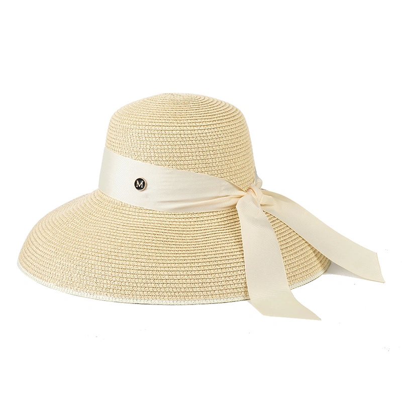 Designed Straw Fashion Adults Paper Wholesale Embroidered Summer Beach Knitted Straw Hat