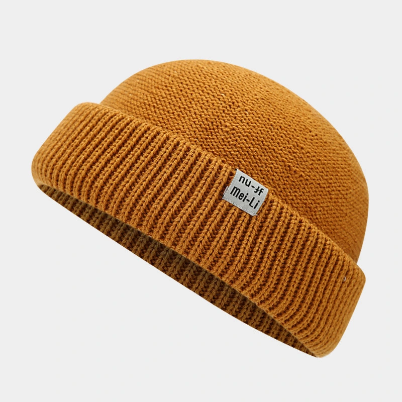 Wholesale Branded Winter Autumn Woven Label Cotton Knitted Trucker Dad Hats