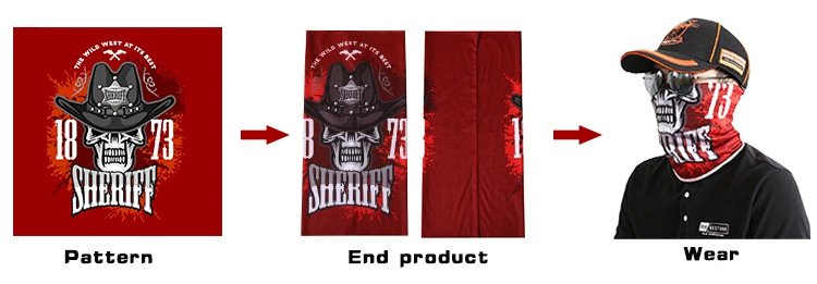 Custom Face Mask Skull Face Shield Sublimation Bandana Printing