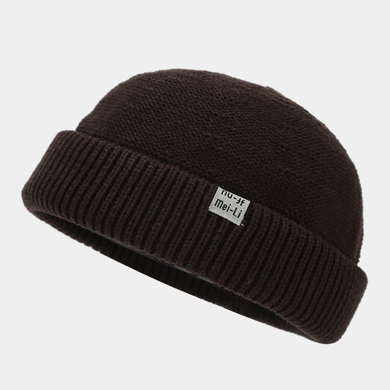 Wholesale Branded Winter Autumn Woven Label Cotton Knitted Trucker Dad Hats