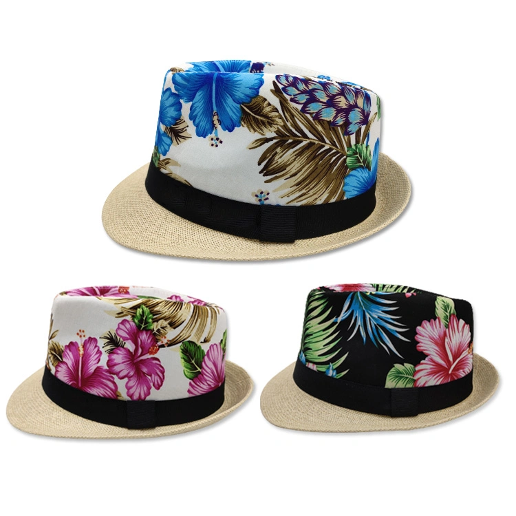 Factory Wholesale Custom Outdoor Beach Travel Sun Straw Visor Hat