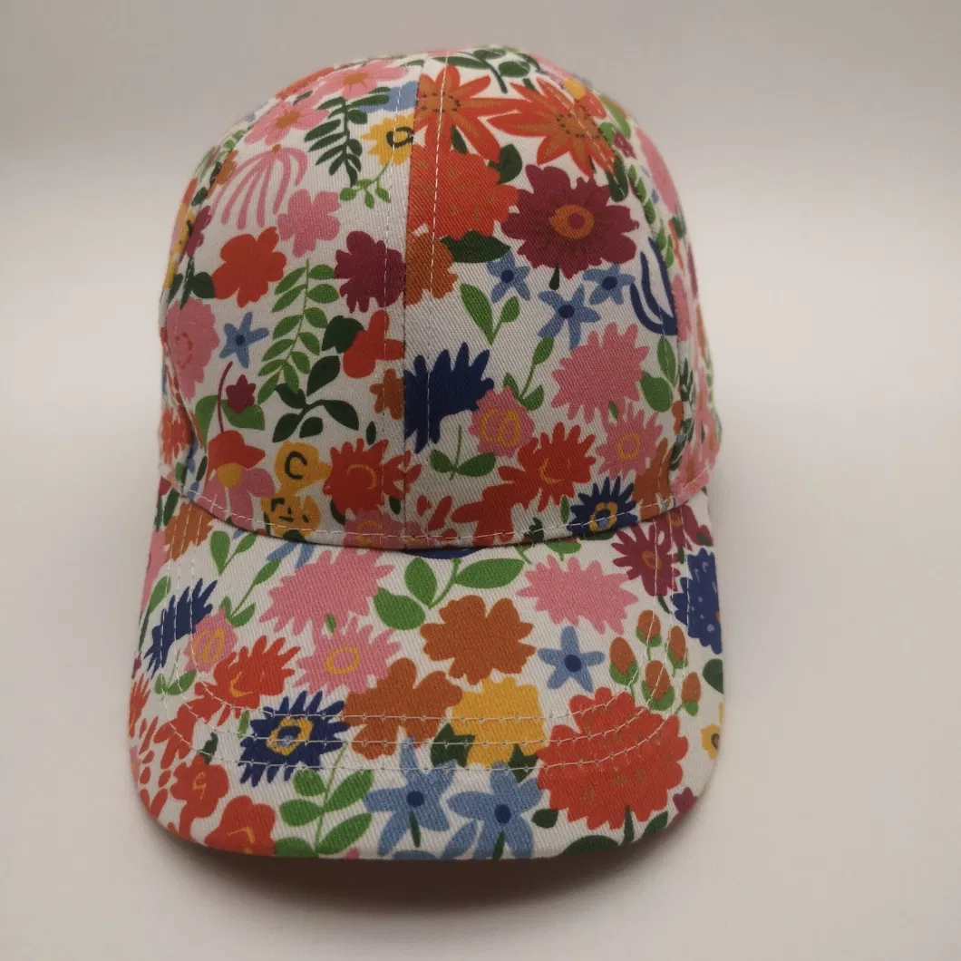 Women&prime;s Hat Fashionable and All-Match Colorful Floral Baseball Cap