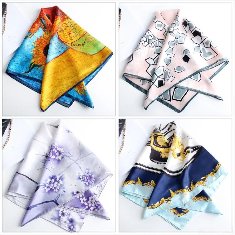 16mm High Quality Women Wholesale Satin Silk Bandana