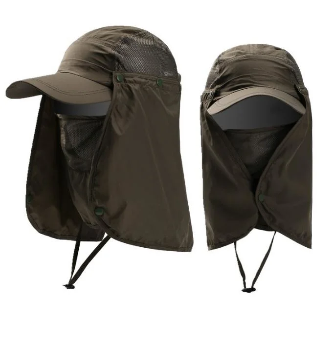Outdoor Fishing Hat with UV-Protection and Neck Flap