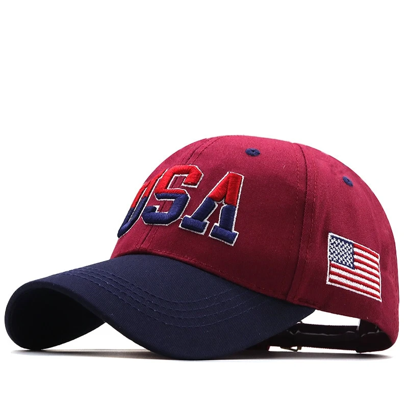 New Brand USA Flag Baseball Cap for Men Women Cotton Snapback Unisex America 3D Embroidery Hip Hop Caps Hat