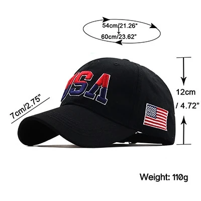 New Brand USA Flag Baseball Cap for Men Women Cotton Snapback Unisex America 3D Embroidery Hip Hop Caps Hat