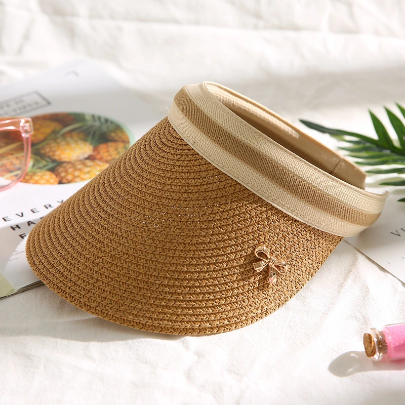 Summer Beach Sun Protection Empty Top Hat Ladies Sunblock Outdoor Travel Hat Visors Hat