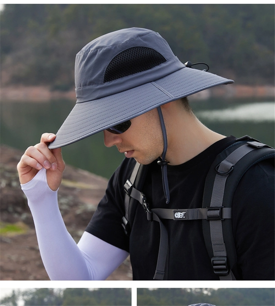 Sun Hat for Men Women, Waterproof Wide Brim Bucket Hat Foldable Boonie Hat for Fishing Hiking Garden Safari Beach