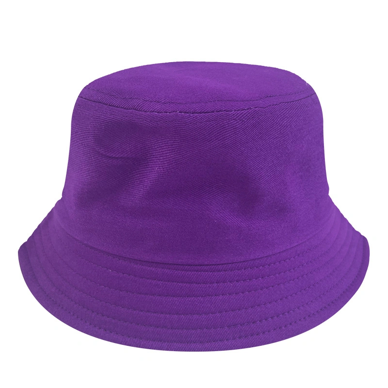 OEM&ODM Fisherman Female Printed-Logo Male Solid-Colour Light Cotton Cap Bucket Hat