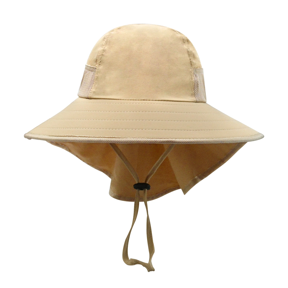 Hot Sales Summer Sun Hats for Men Protection Wide Brim Nylon Bucket Cap Waterproof Breathable Custom Hat