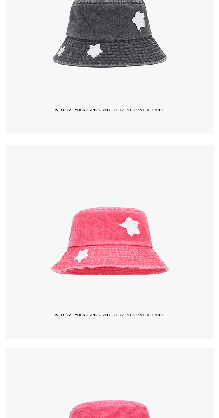 Wholesale Custom New Arrival Washed Denim Bucket Hat Fashion Sun Protection Fisherman Hat for Women Men