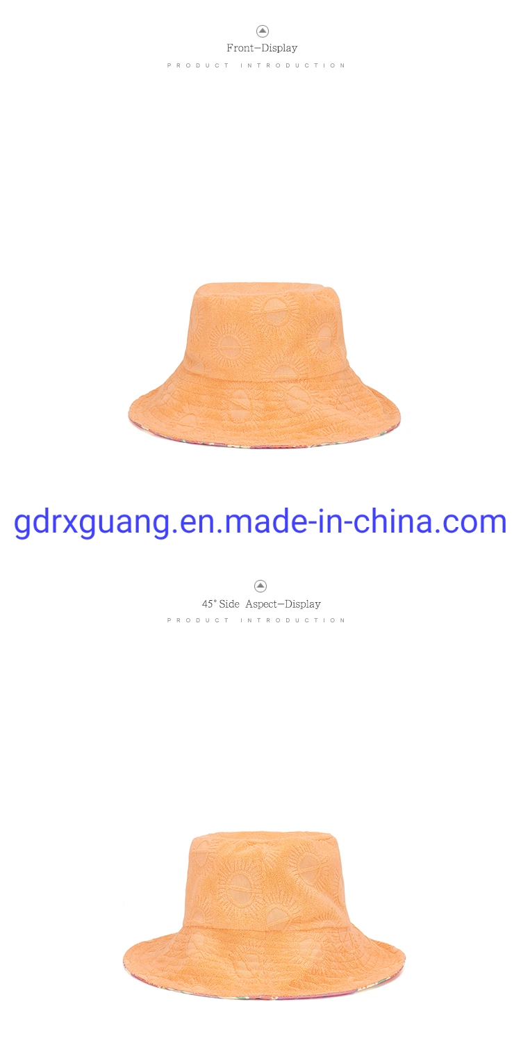 Fashion High Quality Custom Reversible Terry Towel Cloth Bucket Hat