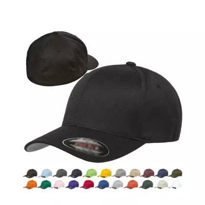 3hcap Gorras de béisbol ajustadas de alta calidad de moda sin diseño personalizado Gorras Flex Fit en blanco.