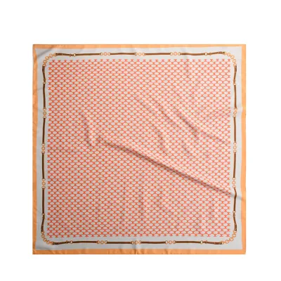  Cuadros escoceses en el cuello de la moda Envoltura de Seda suave sensación de cabello pañuelo cuadrado para las mujeres