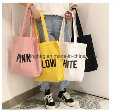  Bolsa de compras de lona Bolso de hombro Bolso reutilizable para mujer