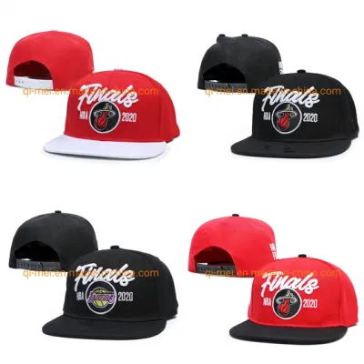  Cheap Custom Lakers Heat Stitch Hiphop Gorra de baloncesto ajustable con cierre de broche