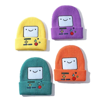  Sentí bordados Crochet Knit Cap Beanie Gorro de punto lindo Chico invierno sombreros