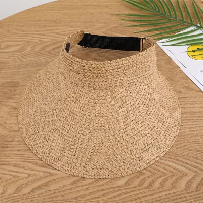  Diseñado Moda Sun-Proof paja de trigo bordado al por mayor de los adultos al aire libre Playa sombrero de paja