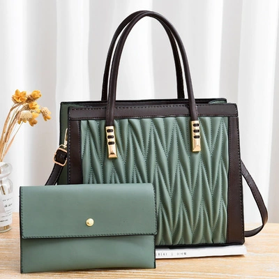 (WDL5558) Bolsos de la dama de la PU bolso y mensajero plisados de la decoración Bolso