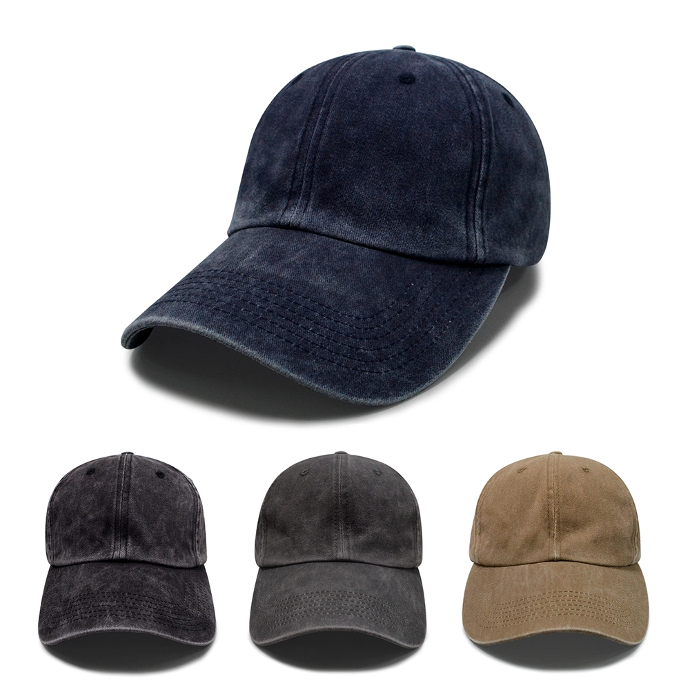 Vintage Cotton Washed Adjustable Baseball Caps Unstructured Low Profile Plain Classic Retro Dad Hat for Men