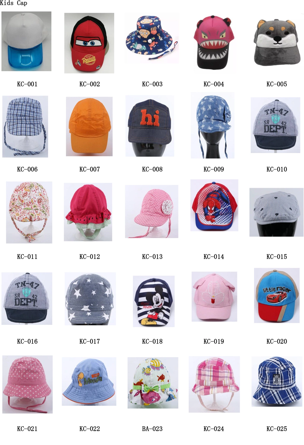 Children&prime; S Favorite Custom Embroidery Logo Adjustable Plastic Closure Kids Baseball Sport Caps