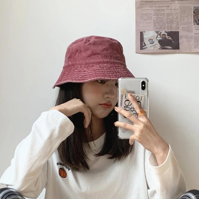 Customized Retro Washed Denim Fisherman Hat for Men and Women in Spring, Autumn, Summer, Korean Version, Trendy Japanese Style Sun Protection Hat