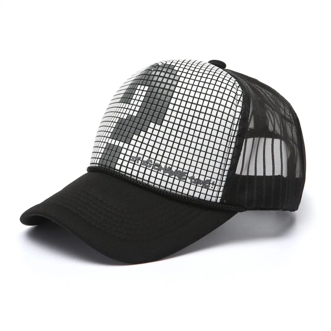 2023 New Fashion Vendor 5 Panel Logo Embroidered Mesh Custom Velvet Trucker Hat