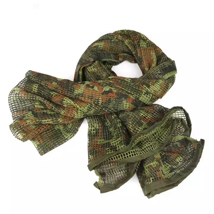 Outdoor Sports German-Camouflage Large Net Scarf Shawled Prevent Tactical Multi-Turbans