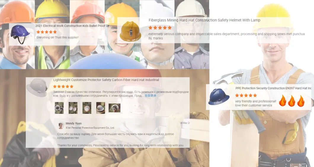 Outdoor Rain Trough HDPE Construction Worker White Hard Hat with Visor