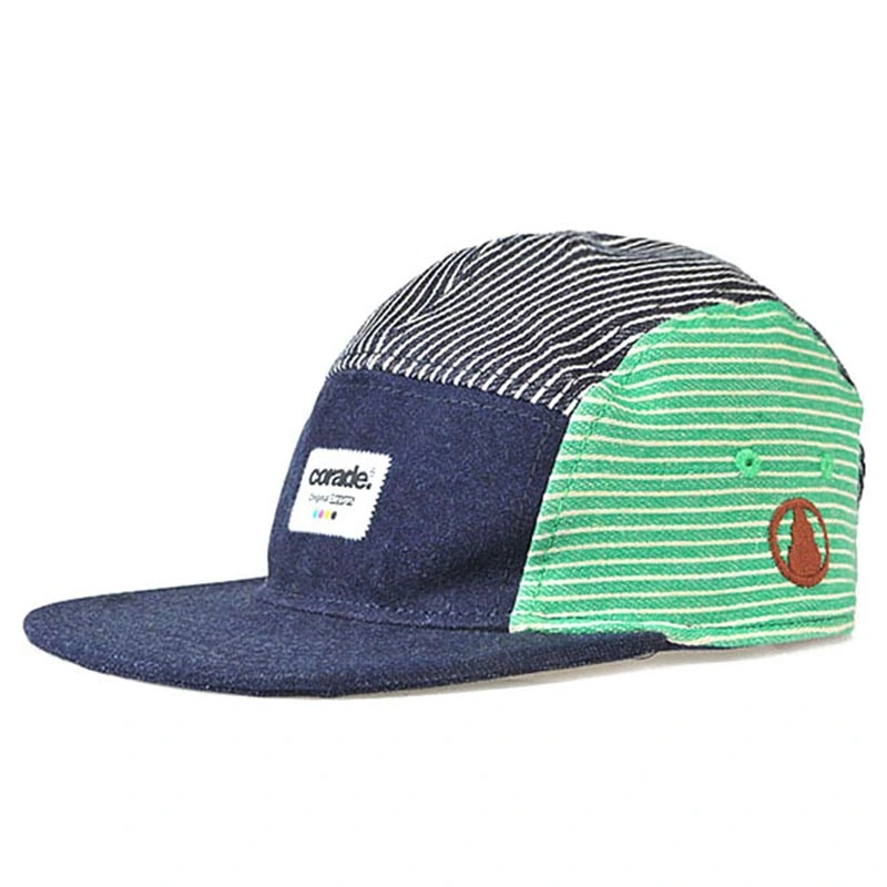 Custom Embroidered Logo Multi Camp Cap Casual Adjustable 5 Panel Flat Brim Camp Hat