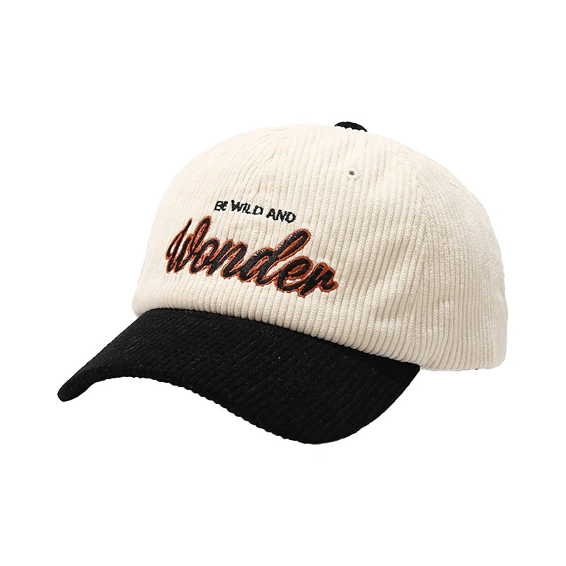 Corduroy Sports Baseball Cap Men Women Logo Text Embroidery Custom Winter Hats