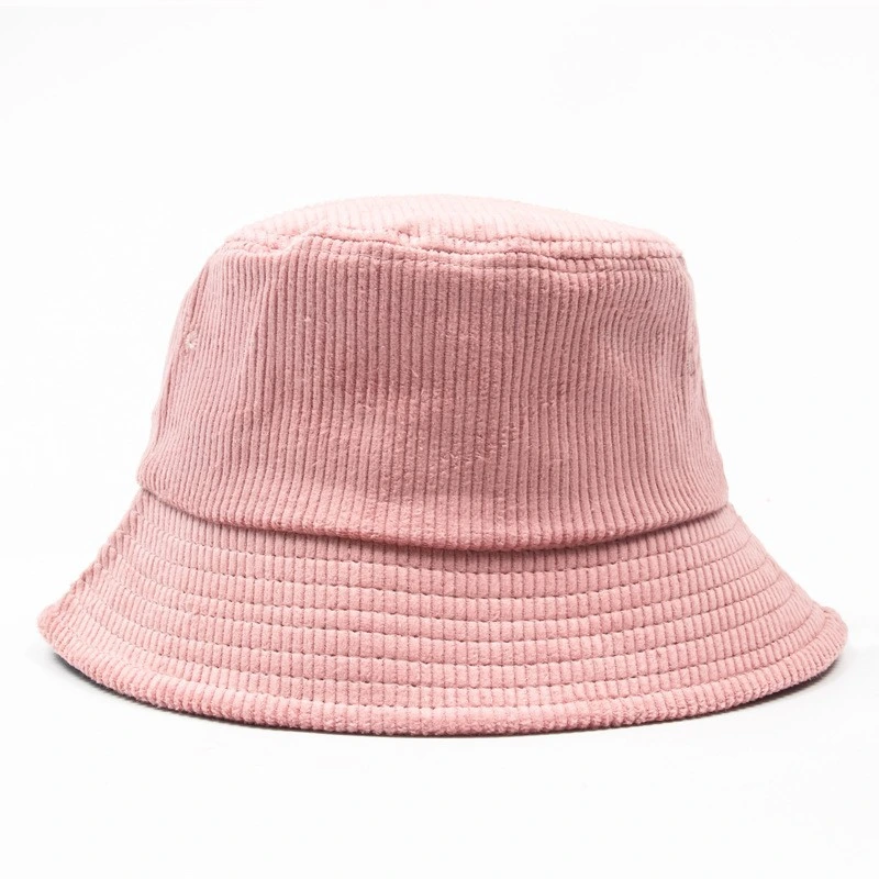 Heavy Winter Plush Fabric Samples Cheap Woman Bucket Hat Fisherman Cap