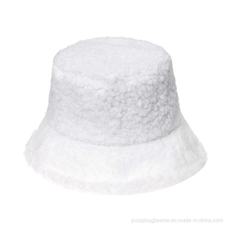 Winter Thick Warm Fuzzy Soft Sherpa Fleece Fisherman Bucket Hat