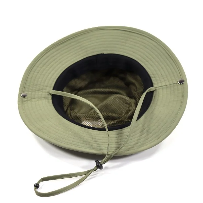 Lightweight Breathable Nylon Fisherman Hat Embroidery Custom Logo Beach Waterproof Bucket Hat for Sports