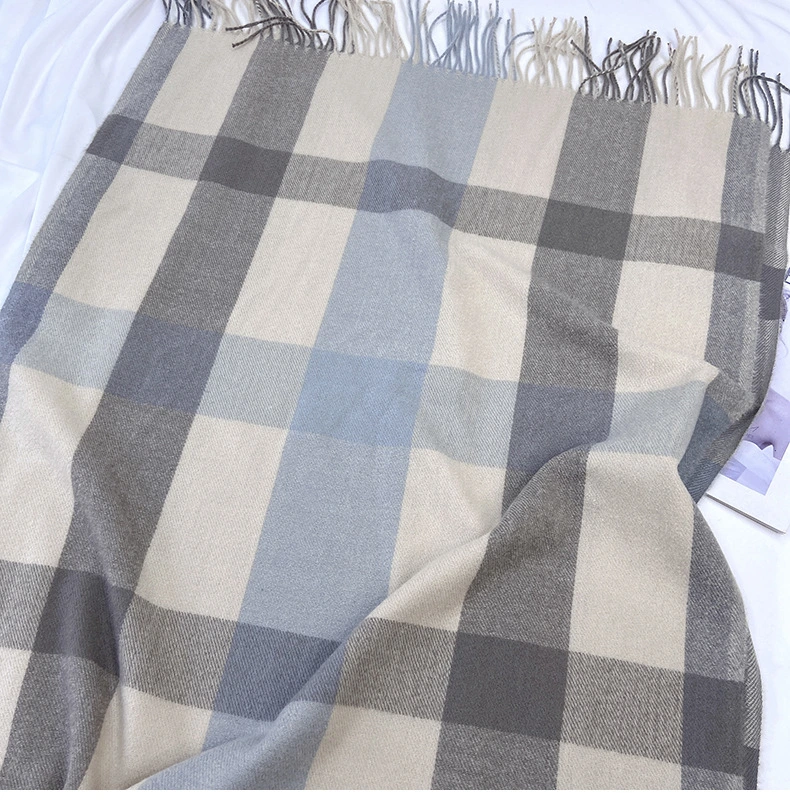 Tassel Plaid Large Scarf Women Fall Winter Scarf Classic Tassel Plaid Scarf