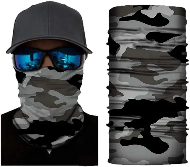 Wholesale Adjustable Custom Uniex Polyester Mask Neck Tube Outdoor High Quality Camouflage Bandana