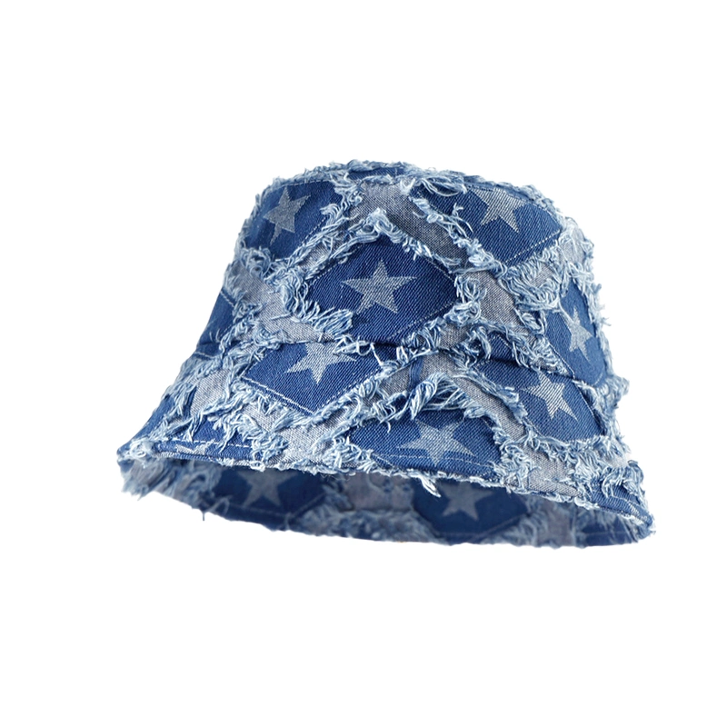 Wholesale Fashion Manufacturer Custom Spring Summer Unisex Denim Bucket Hat Fisherman Hat for Sun Protection