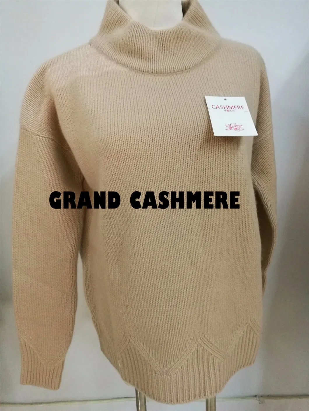 Lady&prime;s Winter Fashion Swearter 100% Cashmere Sleeve M Neck