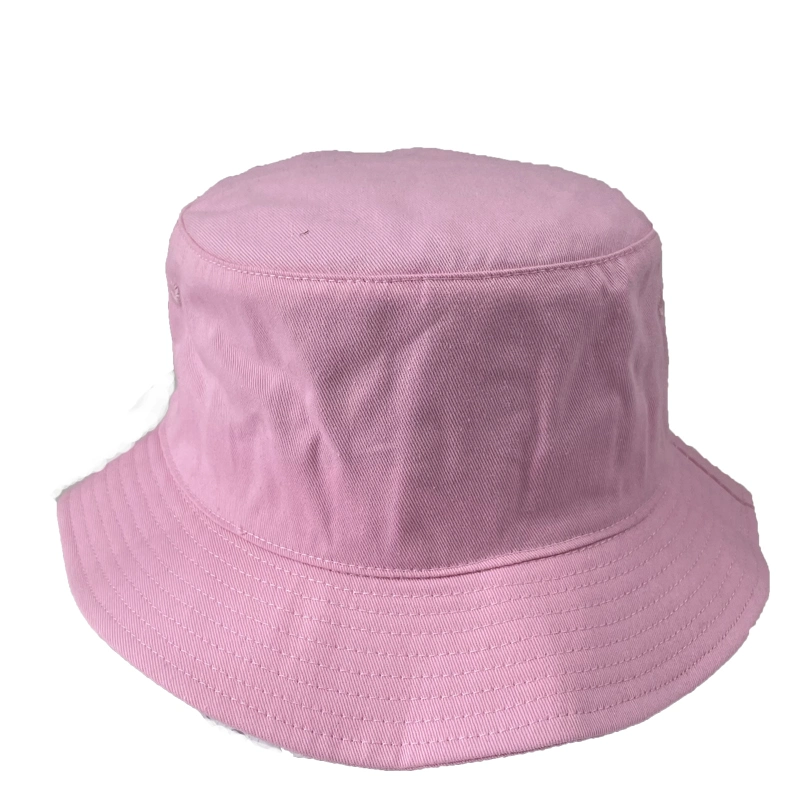 Customized Promotional Embroidery Fisherman Cotton Pink Bucket Hat