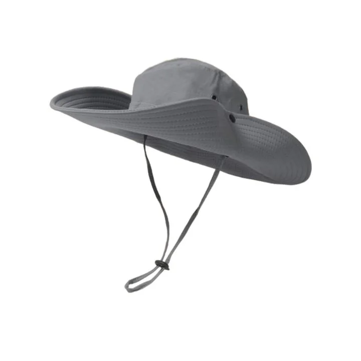 Wholesale Manufacturer Custom Large Brim Climbing Bucket Hat Camping Fisherman Hat for Outdoor Activities