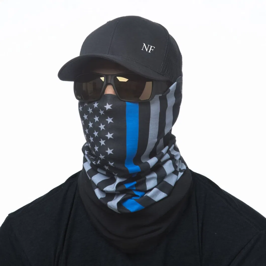 The United States Country National Flag Elastic Tube Neck Gaiter Head Scarf Bandana for Men Women Cycling Motorcycle