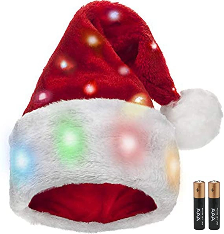 Light up LED Xmas Hats Snowman Reindeer Knitting Felt Christmas Santa Hat