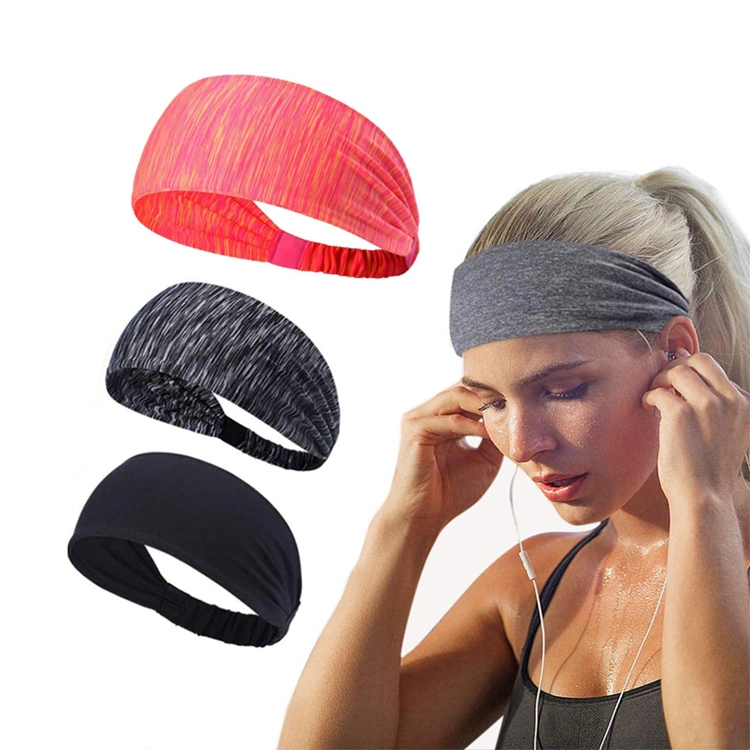 Factory Price Elastic Sport Sweatband Turban Headband Headwear, Custom Made Kerchief Hairband for Yoga Pilates Fitness Running Bandana Headbands